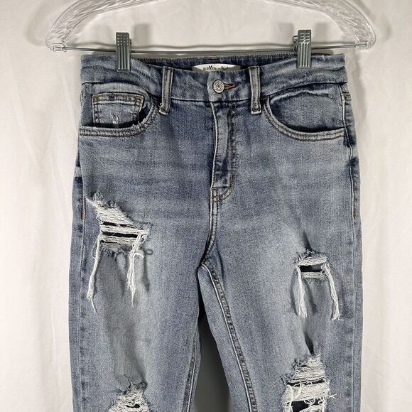 Willow Root Jeans Women's 26 Light Wash Denim Distressed High Rise Ankle - Picture 2 of 11